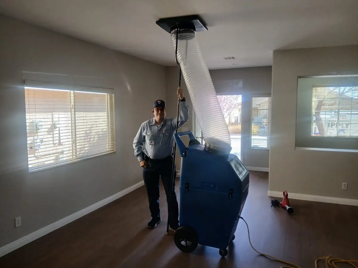 Professional Dryer Vent Cleaning work inside a Spout Springs home